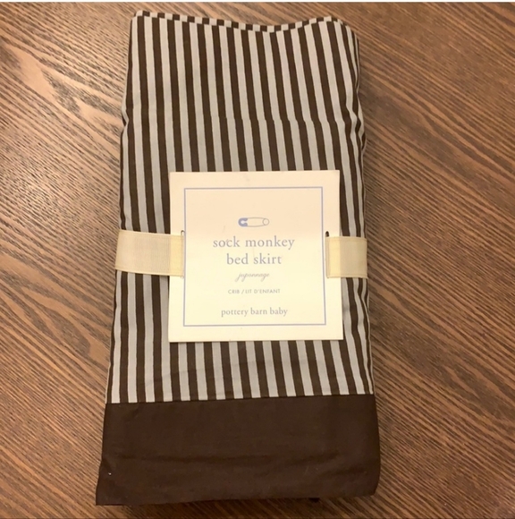 Pottery Barn Kids Other - NWT Pottery Barn Kids Baby Sock Monkey Crib Skirt
